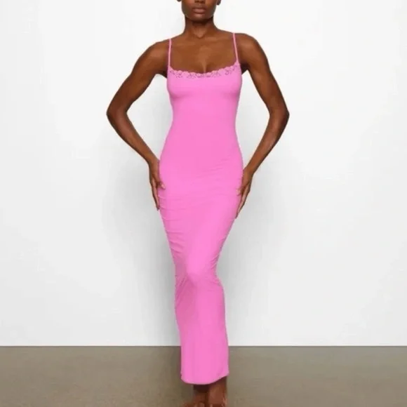 SKIMS Pink Maxi Dress - Picture 2 of 7